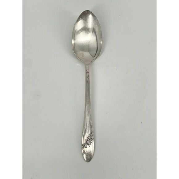 Oneida Tudor Plate Community Queen Bess Table Serving Spoon Silver Plate - Picture 1 of 8